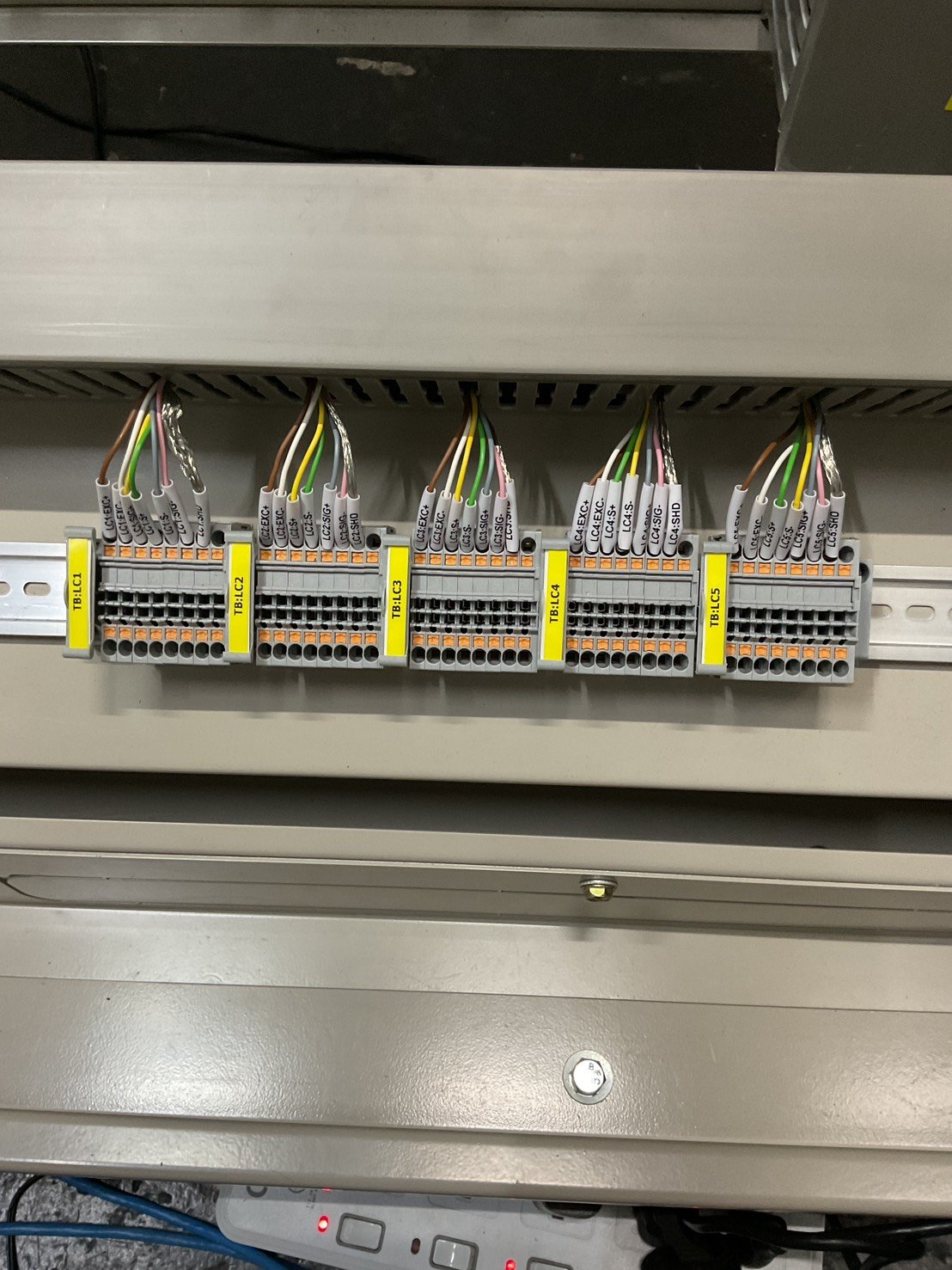 Terminal blocks with every wire labeled